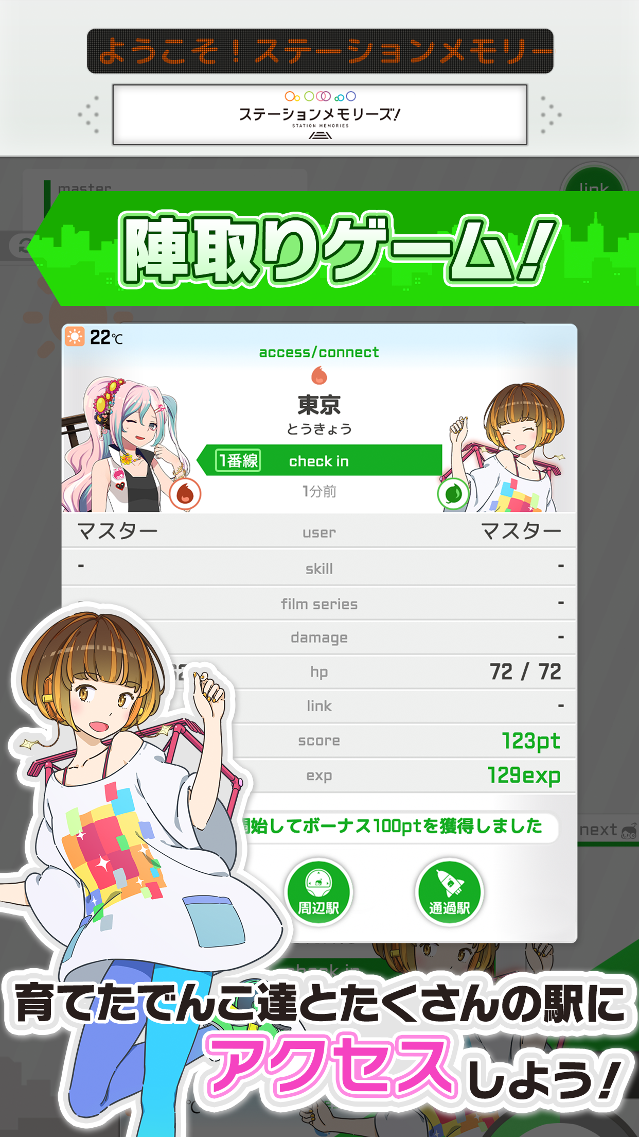 でんこと旅の記録が残る