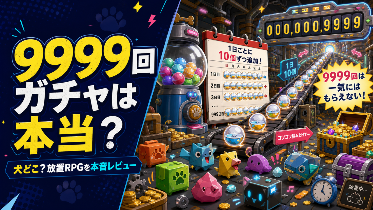 【ワンちゃんごちゃごちゃ大戦争】は面白い？9999回ガチャの真相をレビュー！