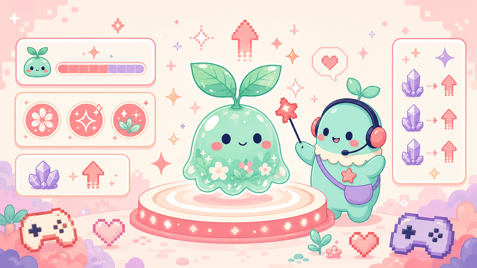 【ドラクエタクト】は今から始めても面白い？2026年の感想＆レビュー！ キャラクター育成画面で、モンスターのレベルや特技を強化しながらステータスの数値が上がっていく様子を表したイメージ