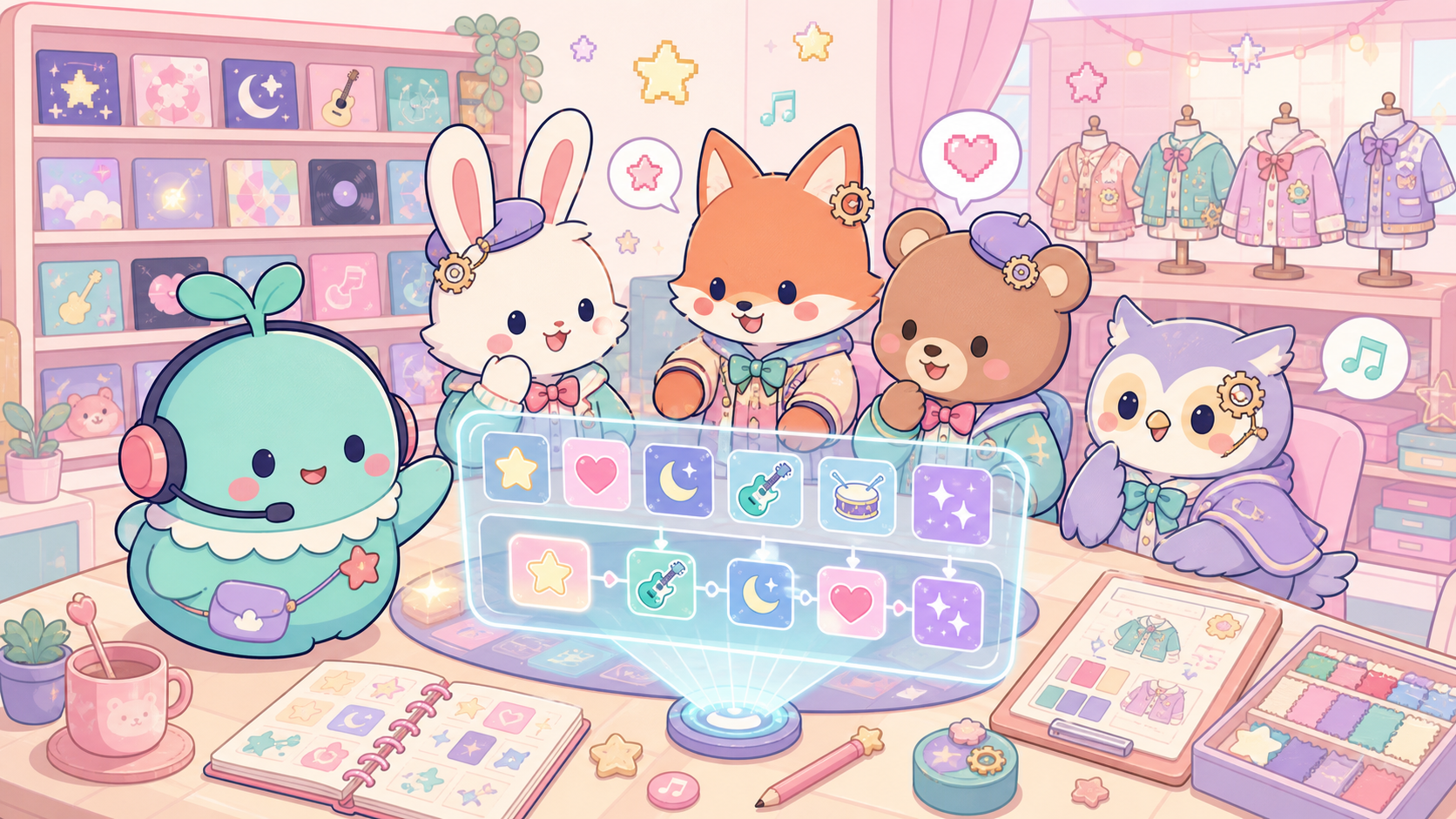【あんさんぶるスターズ！！Music】は今から始めても楽しめる？無課金でも遊べる？感想＆レビュー！ 楽曲選択画面で200曲以上のセットリストが並ぶ様子