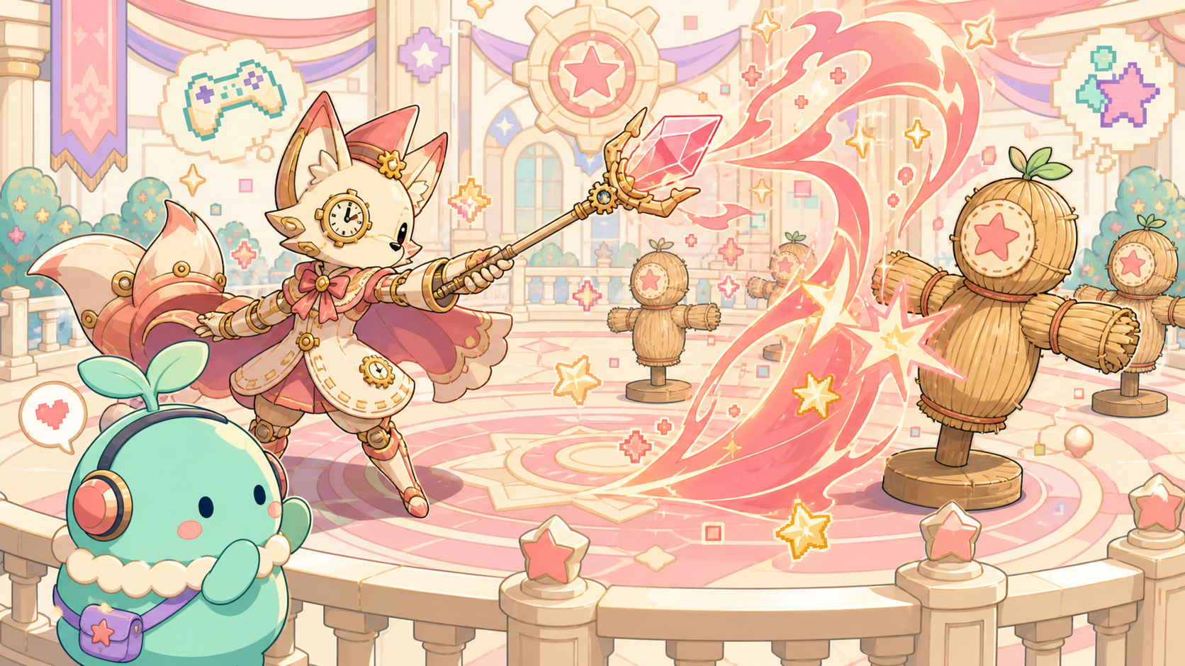 【エピックセブン】は今から始めても面白い？感想＆レビュー！ キャラクターが大剣を振りかぶり、画面全体に炎のエフェクトが広がる必殺技発動の瞬間