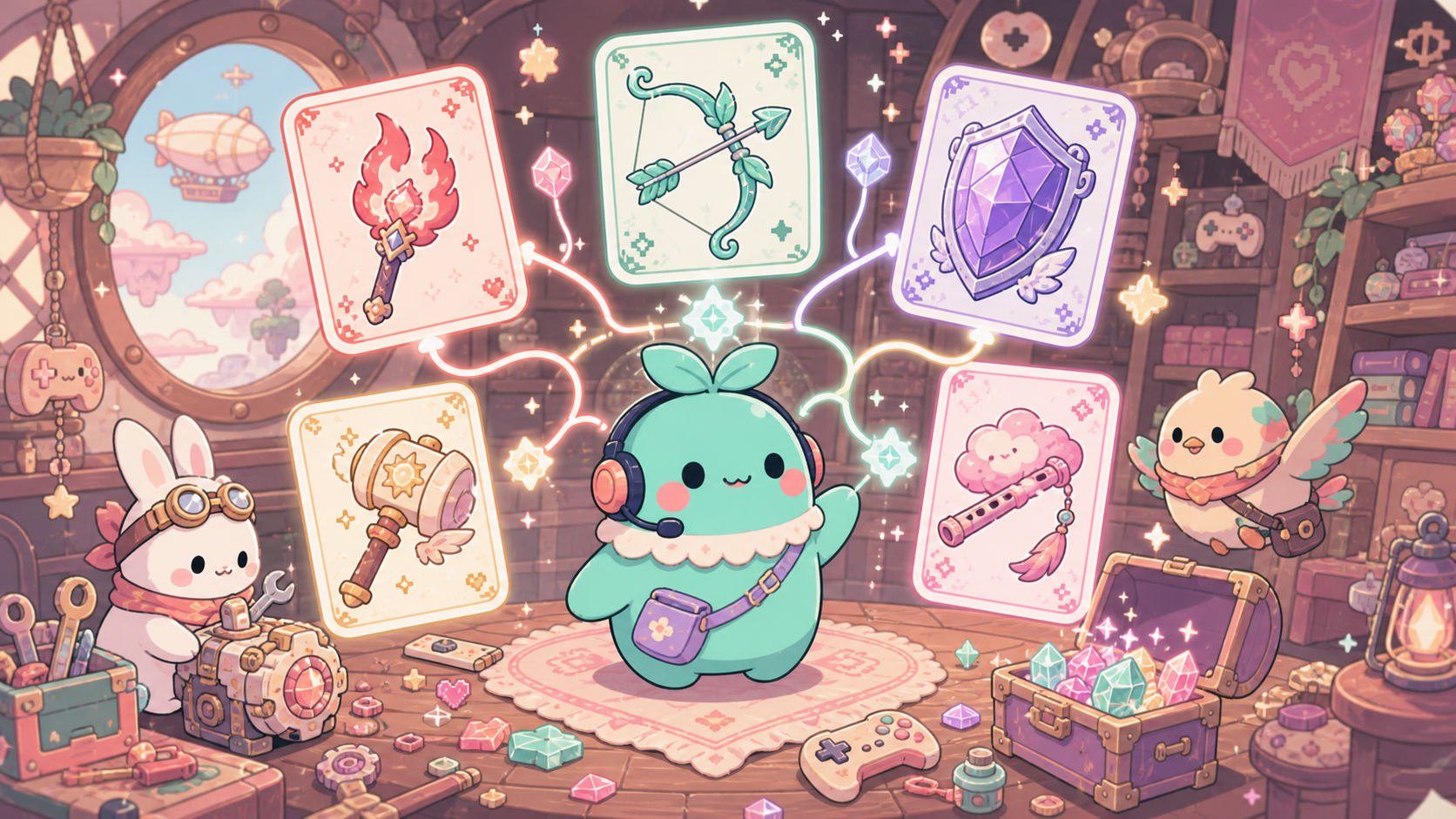 【グラブル】は今から始めても面白い?無課金でも遊べる?感想&レビュー! 属性別の武器編成画面と、強化されていくキャラクターのステータス表示