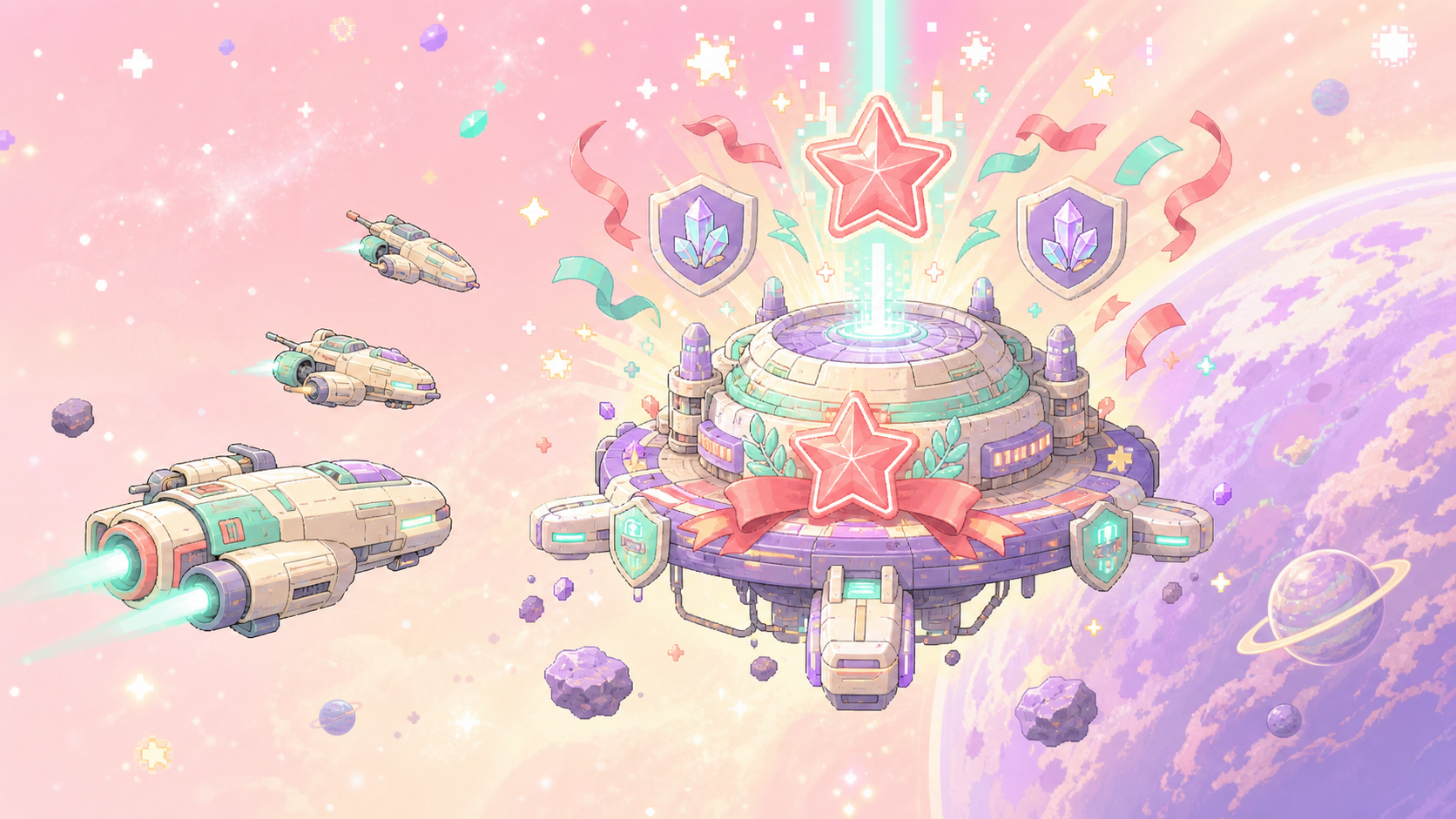 【インフィニットラグランジュ】は本当に面白い？宇宙艦隊ストラテジーを正直レビュー！ 自分の艦隊が初めて敵拠点を制圧し、画面いっぱいに勝利エフェクトと獲得資源のリストが表示された達成の瞬間